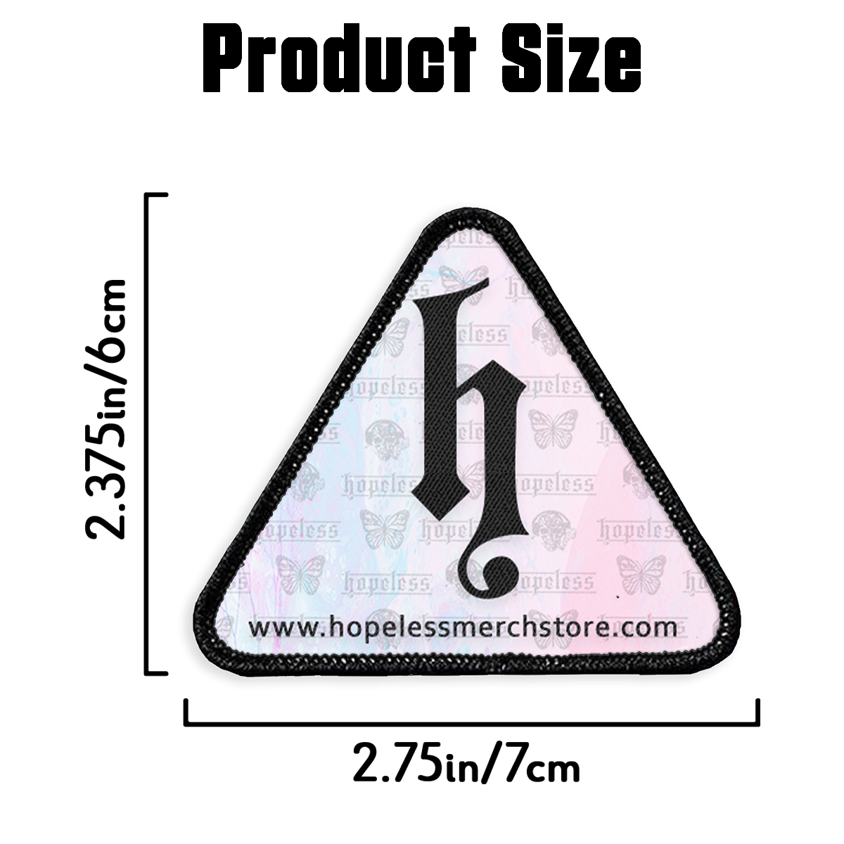 Hail-sey Triangle Iron-on Patch