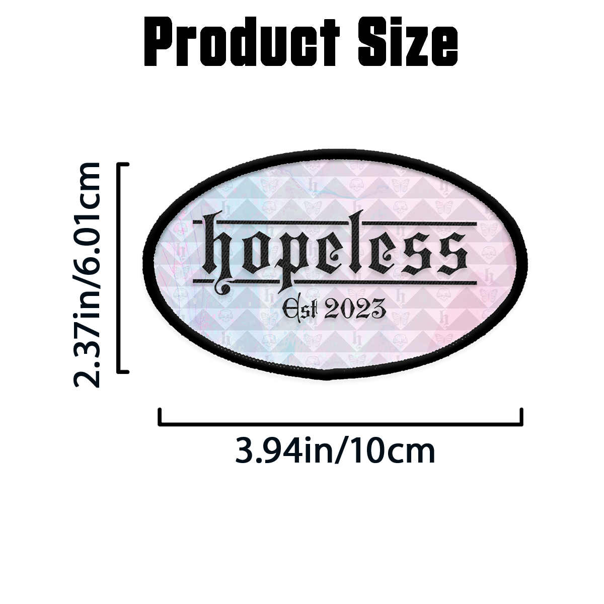 hopeless Oval Iron-on Patch