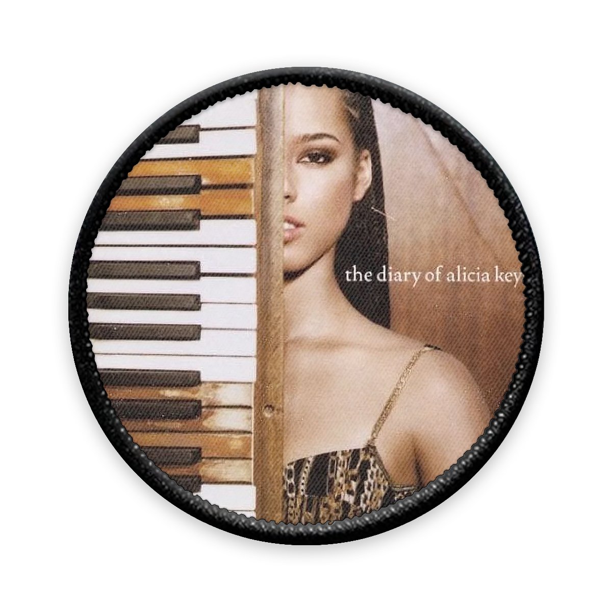 Diary of Alicia Keys Circle Iron-on Patch