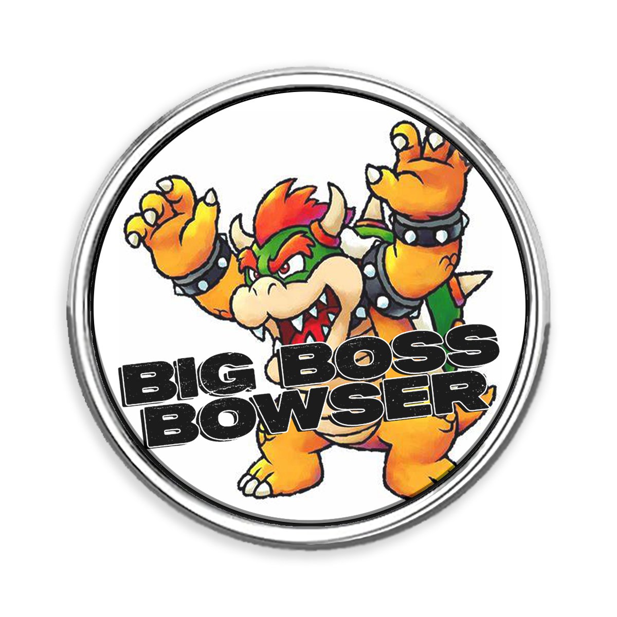 Big Boss Bowser Round Lapel Pin