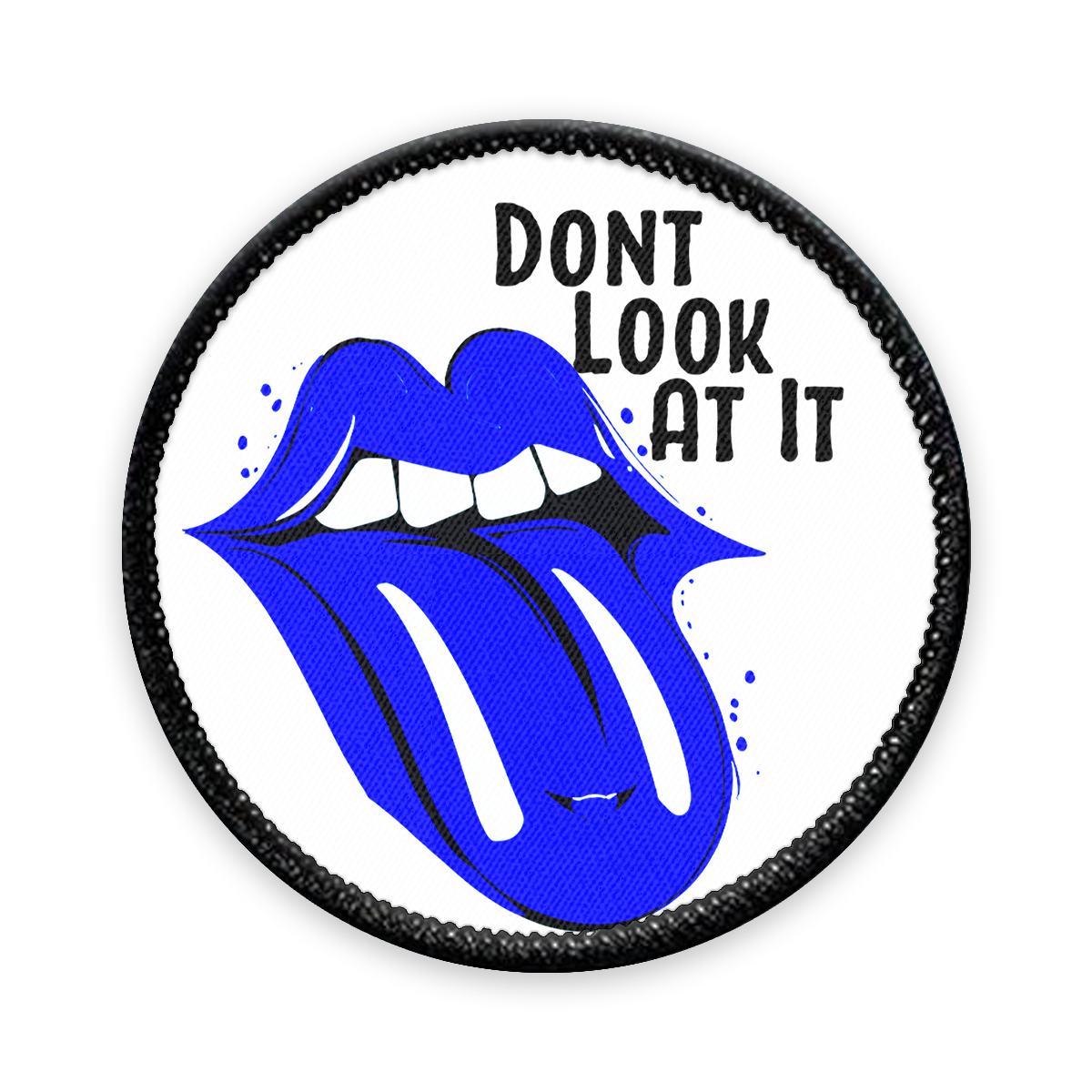 Don't Look at It Circle Iron-on Patch