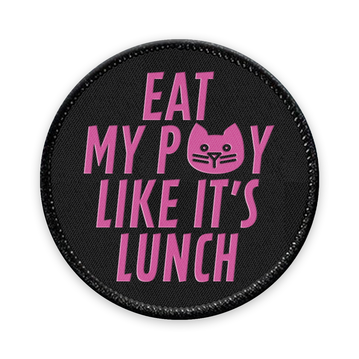 Eat Me Circle Iron-on Patch