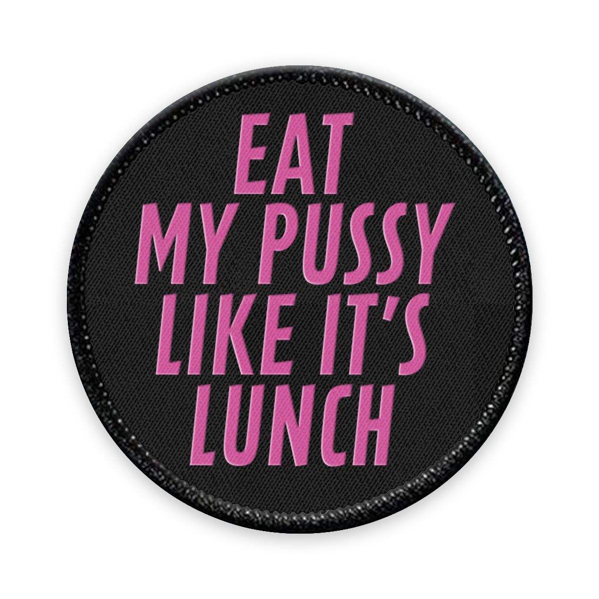 Eat Me Circle Iron-on Patch