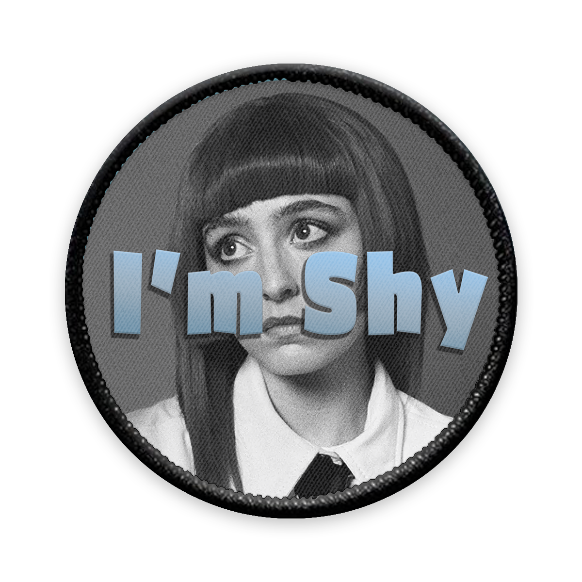 I'm Shy Circle Iron-on Patch