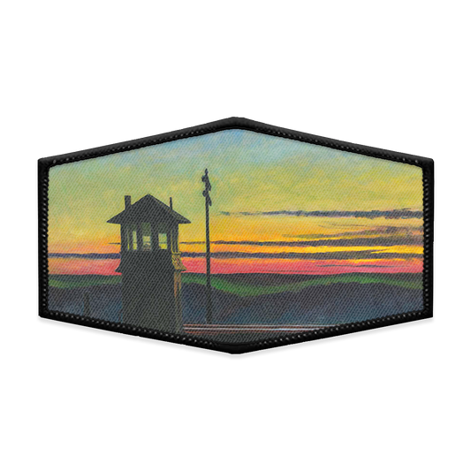 Rail Sunset Hexagon Iron-on Patch