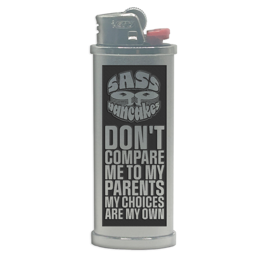 Sass Pancakes Engraved Lighter