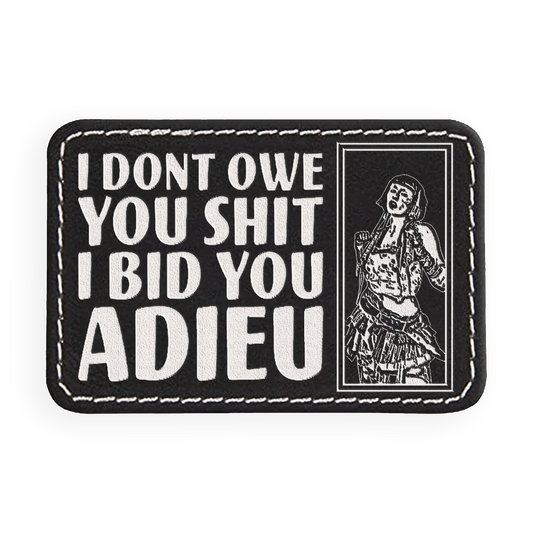 Adieu Engraved Patch