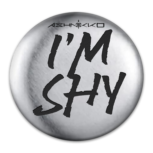 I'm Shy Engraved Button