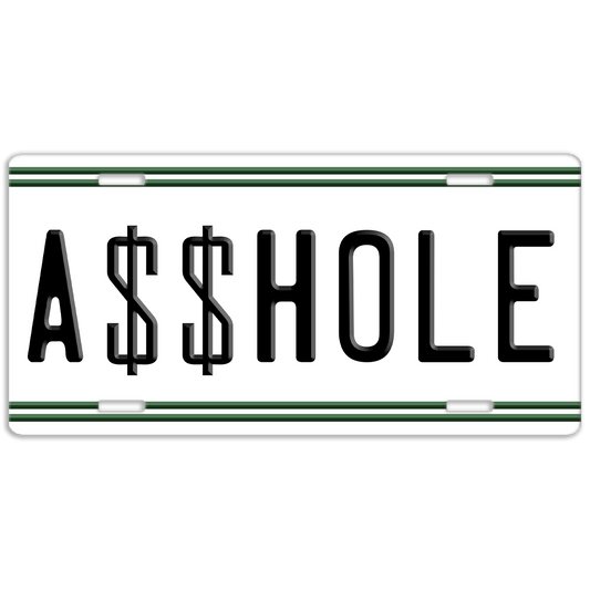 A$$hole License Plate