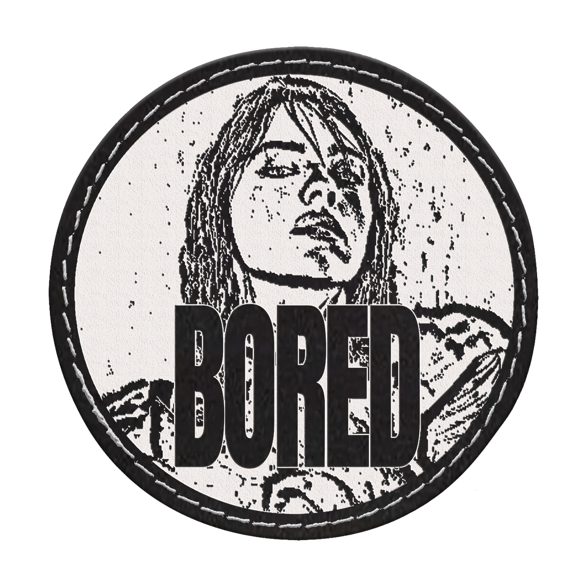 Bored Circle Engraved Patch