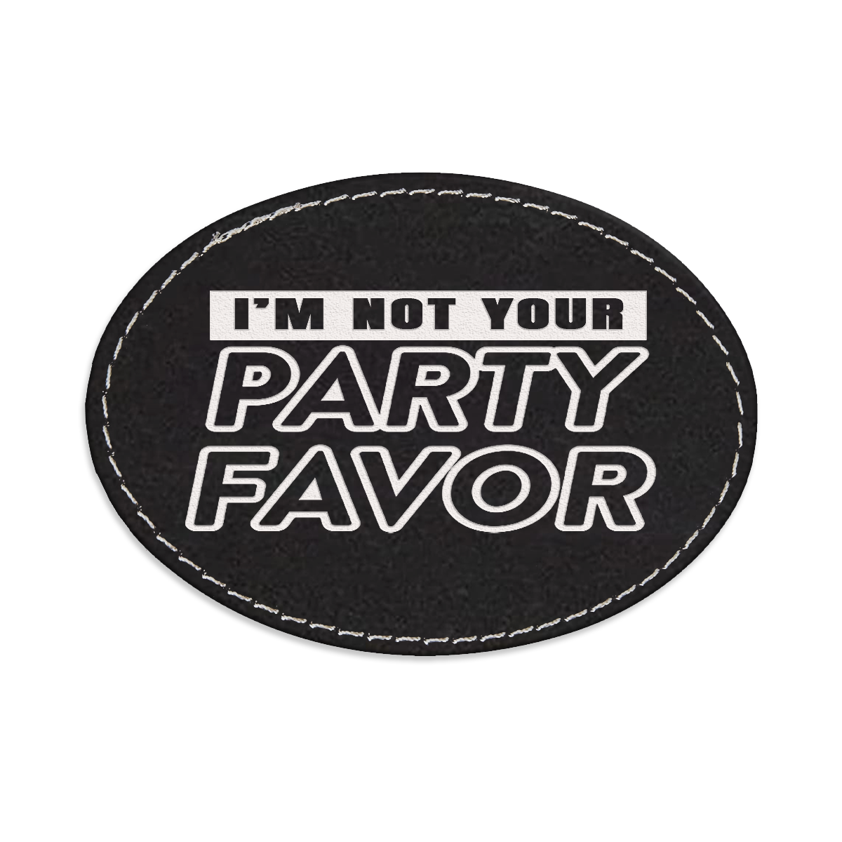 Party Favor Oval Engraved Patch