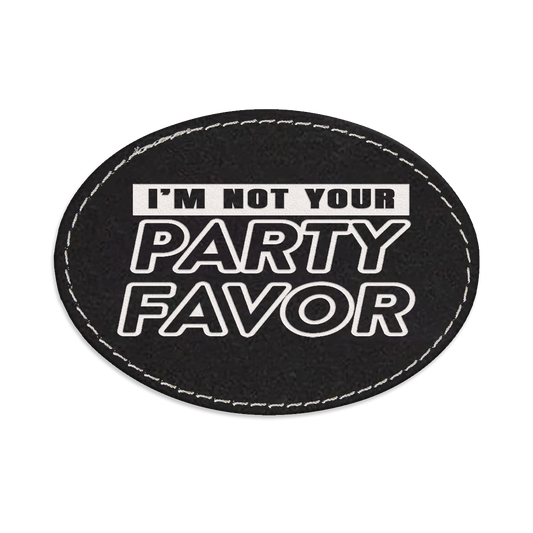 Party Favor Oval Engraved Patch
