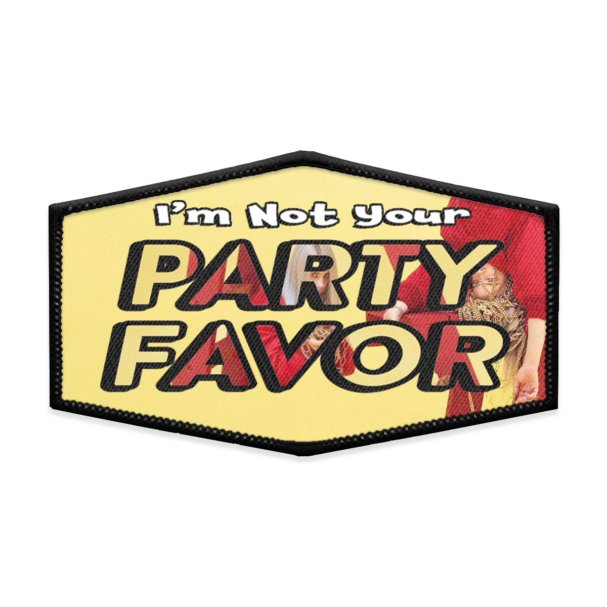 Party Favor Hexagon Iron-on Patch