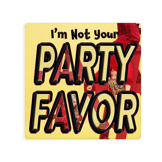 Party Favor Square Sticker