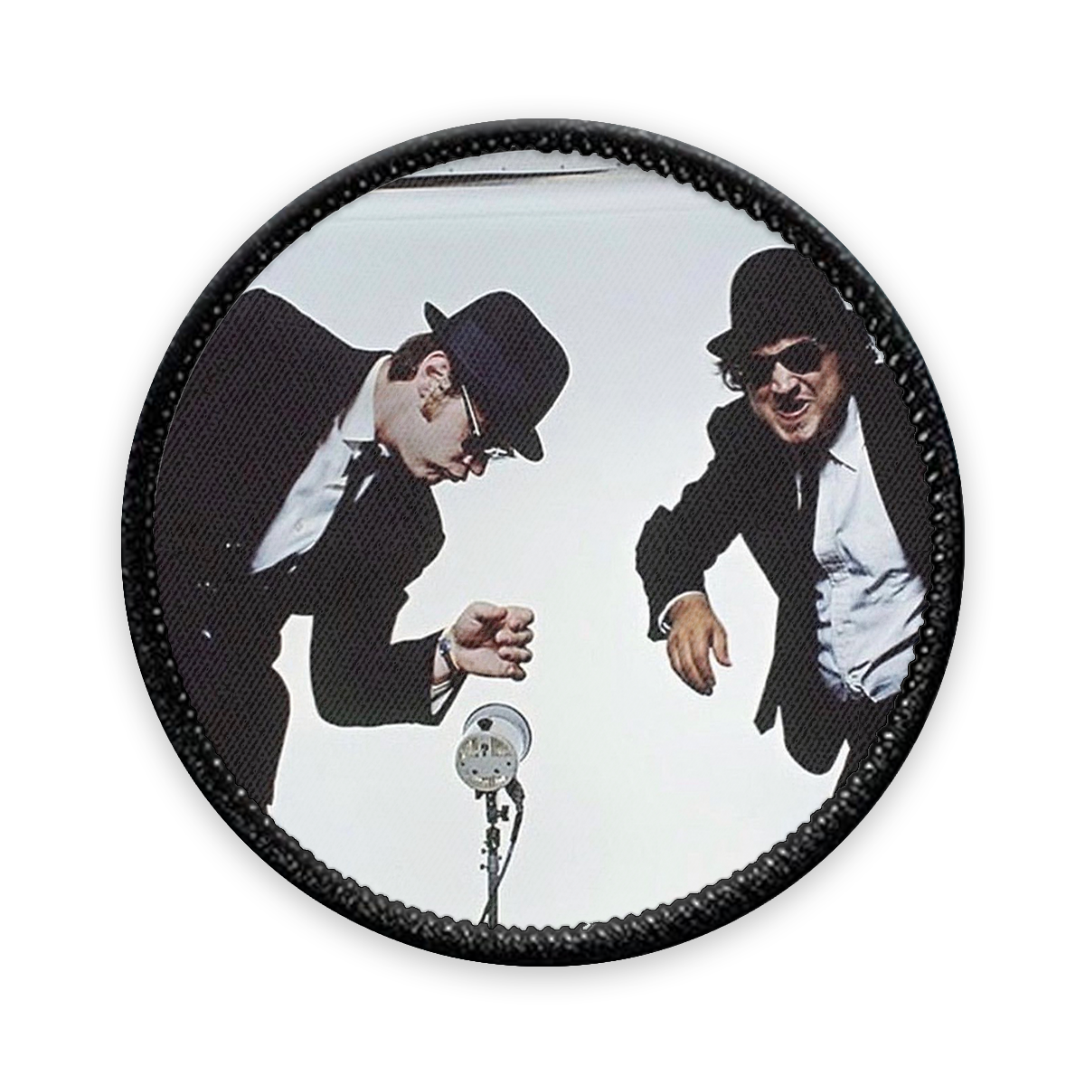 Blues Brothers Circle Iron-on Patch