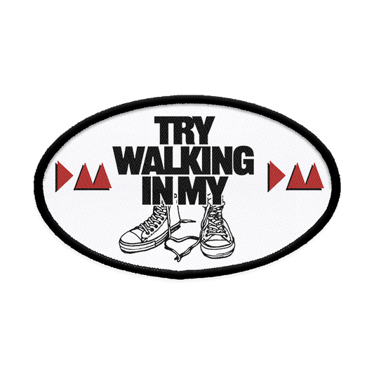 Try Walking in My Shoes Oval Iron-on Patch