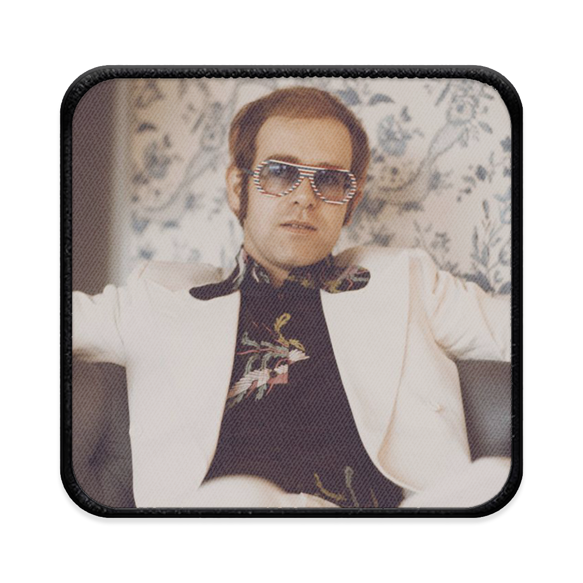 Elton John Square Iron-on Patch