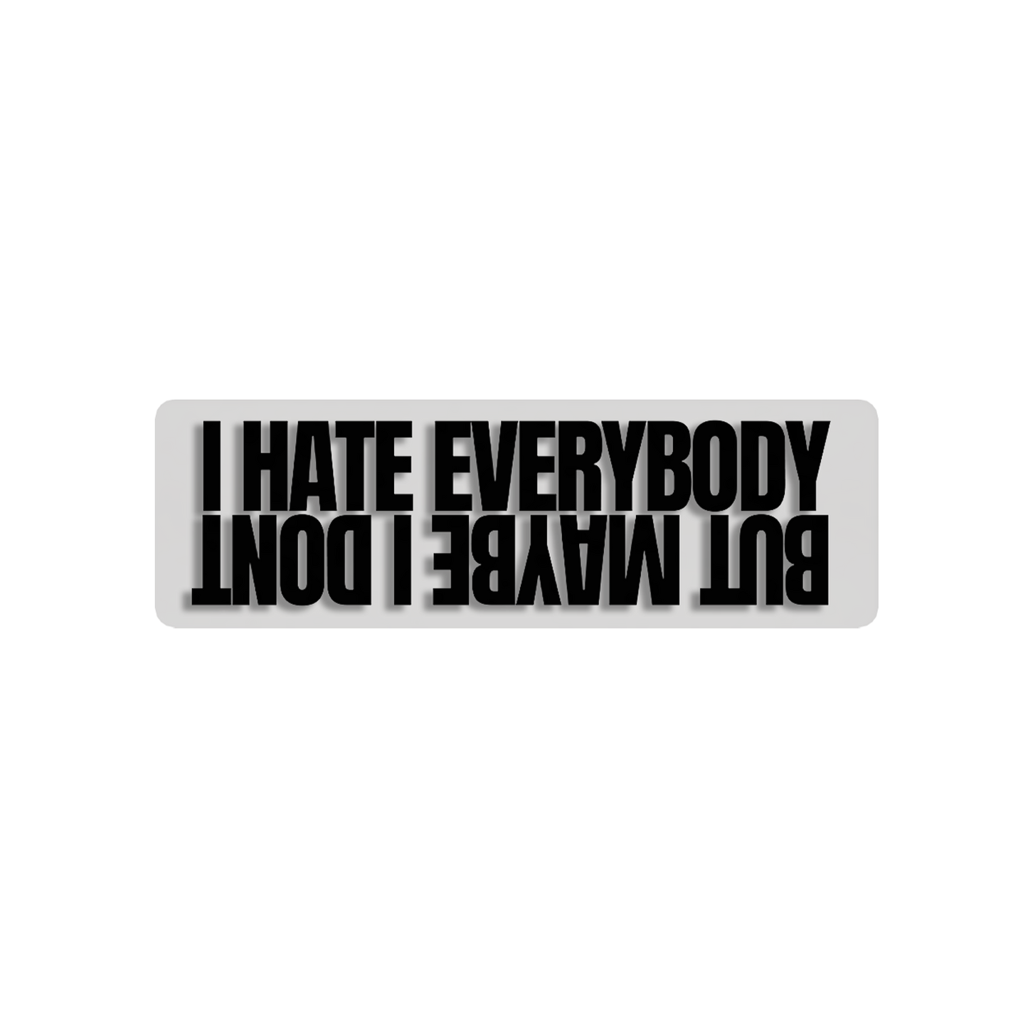 I Hate Everybody 3x1 Sticker