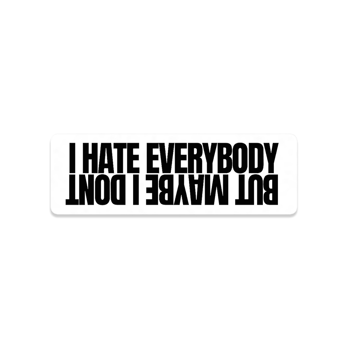 I Hate Everybody 3x1 Sticker