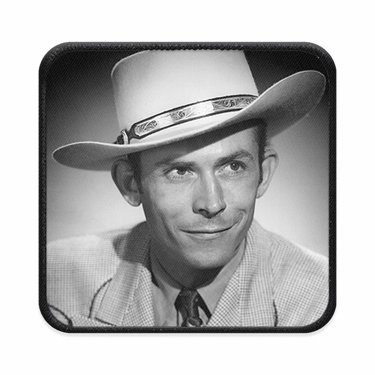 Hank Williams Square Iron-on Patch