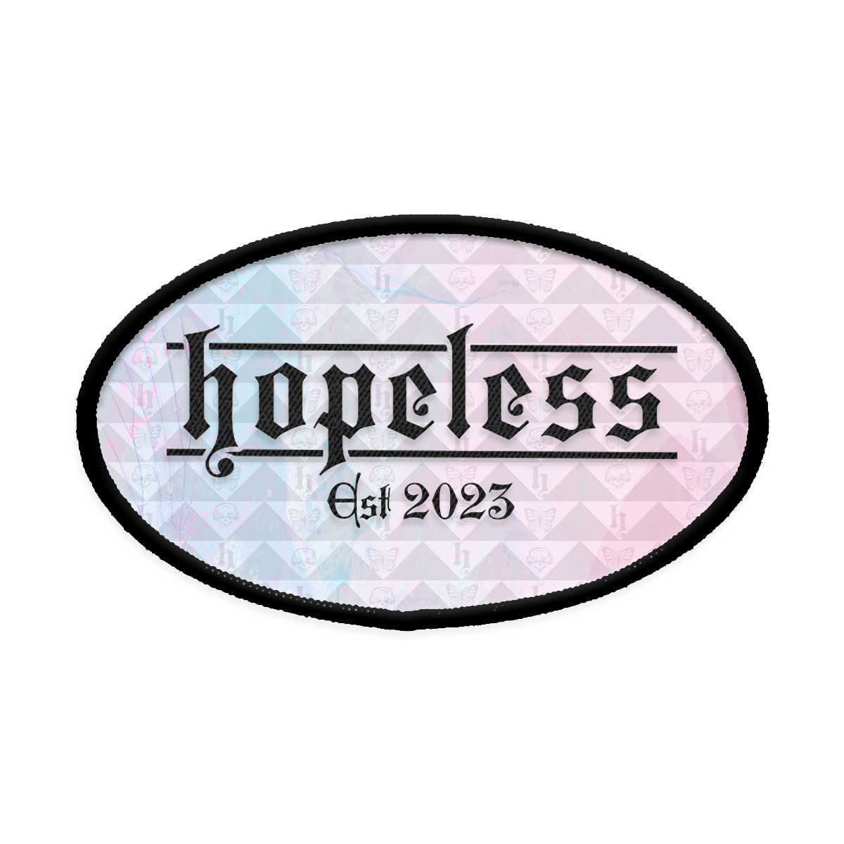 hopeless Oval Iron-on Patch