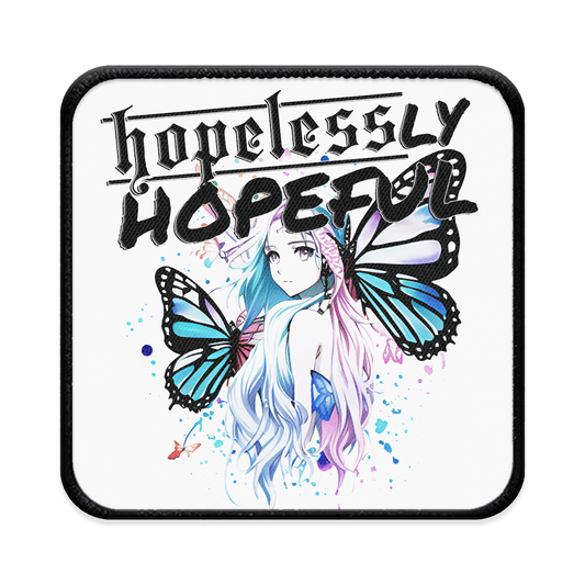 hopelessly Hopeful Square Iron-on Patch