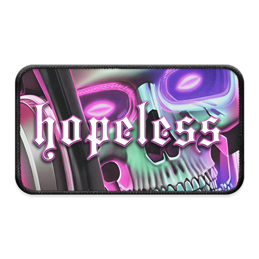 hopeless Neon Skull XL Iron-on Patch