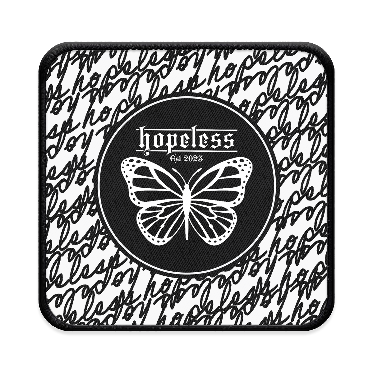 hopeless Scribed Square Iron-on Patch