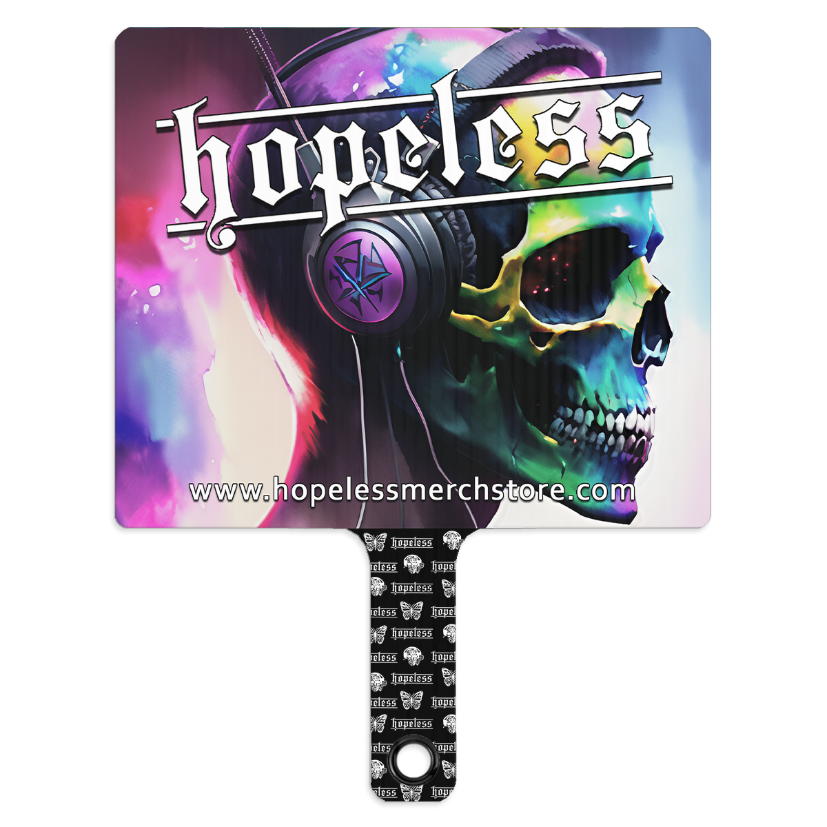 hopeless Tie-Dye Skull Paddle Fan