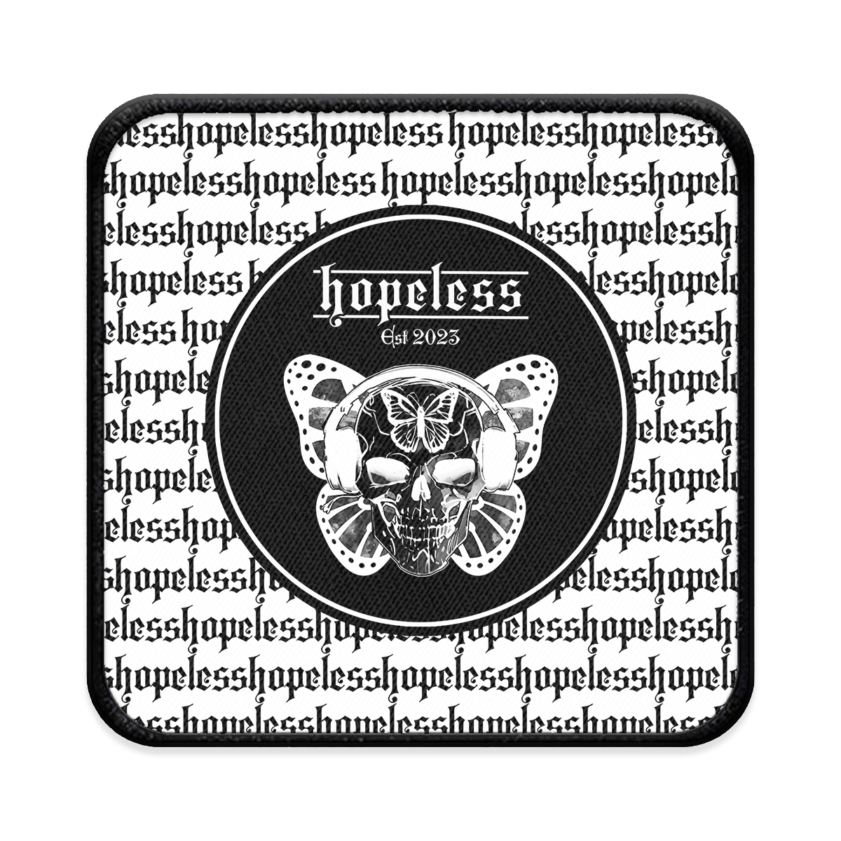 hopeless Textmark Square Iron-on Patch