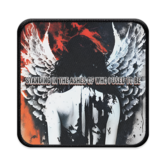 Angel on Fire Square Iron-on Patch