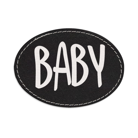 Baby Tat Oval Engraved Patch