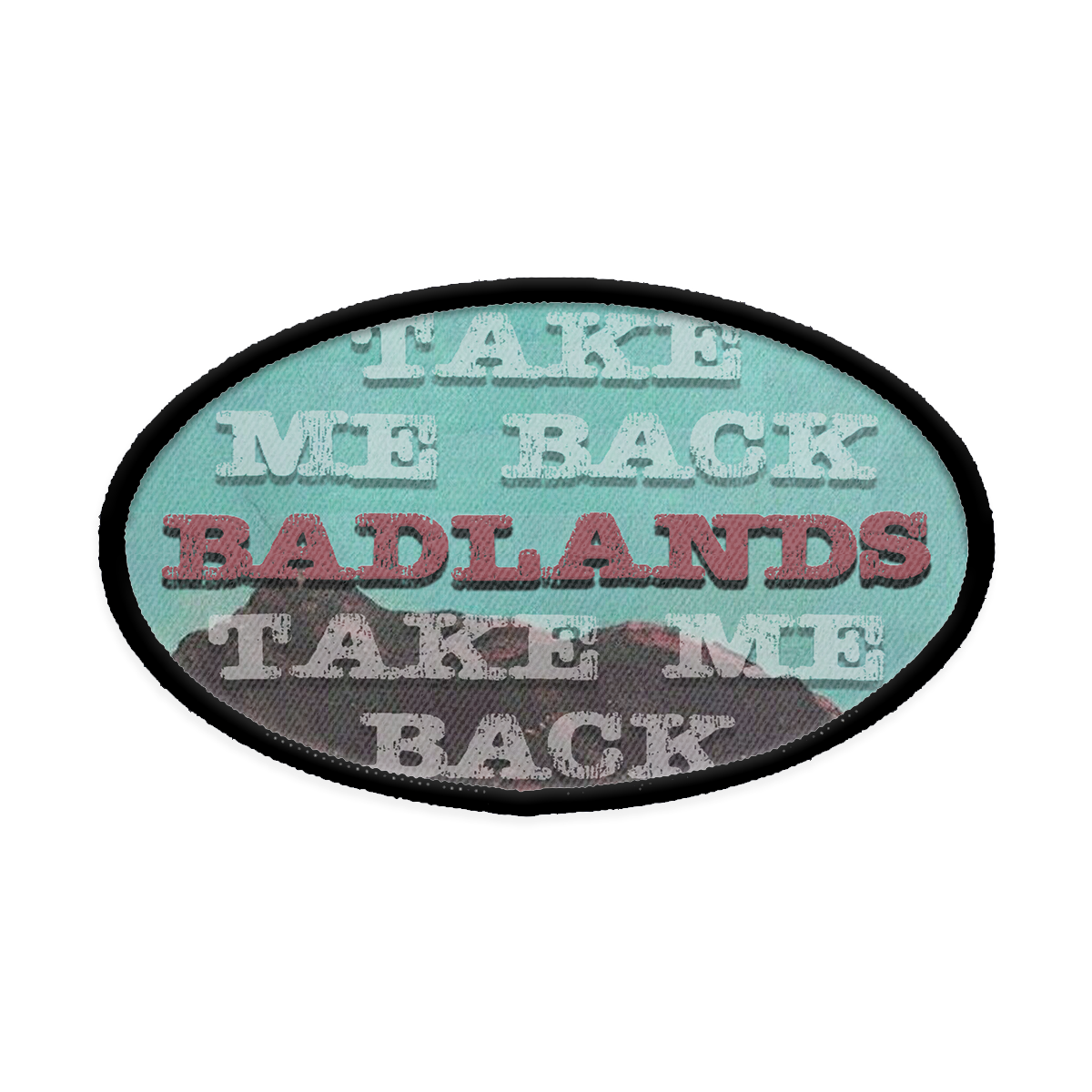 Badlands Oval Iron-on Patch