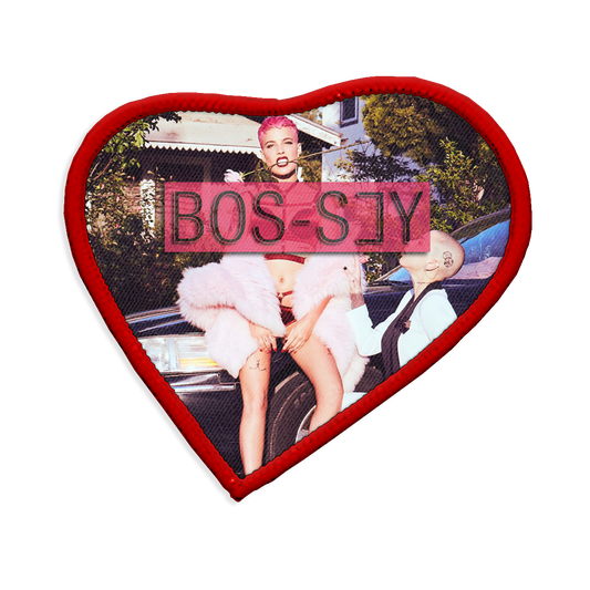 Bos-sey Heart Iron-on Patch