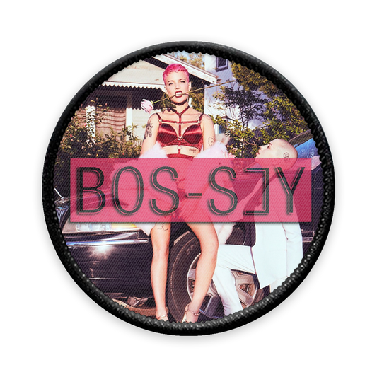 Bos-sey Circle Iron-on Patch