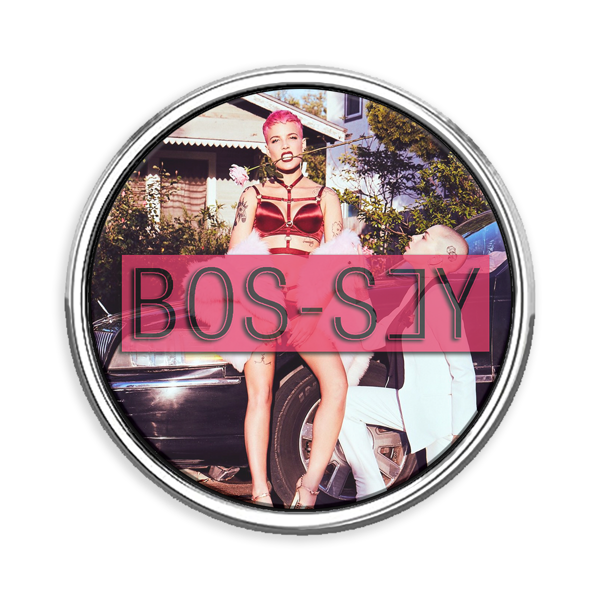 Bos-sey Square Lapel Pin