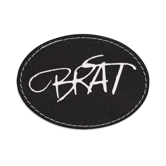 Brat Tat Oval Engraved Patch