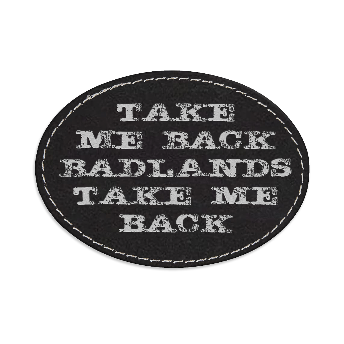 Badlands Oval Engraved Patch