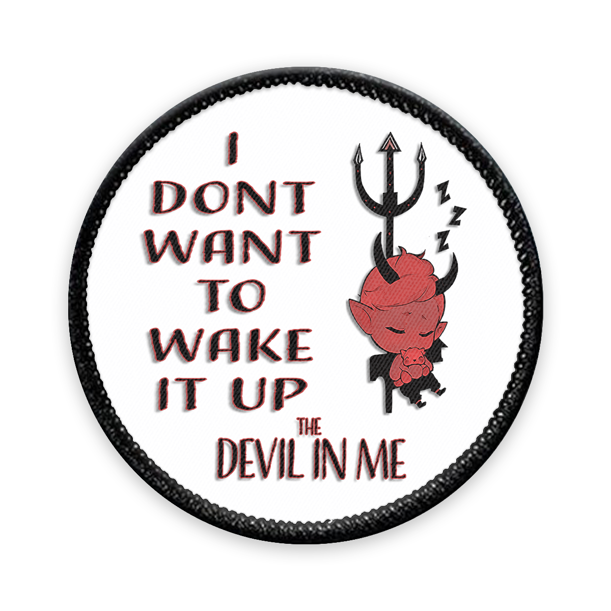 Devil in Me Circle Iron-on Patch