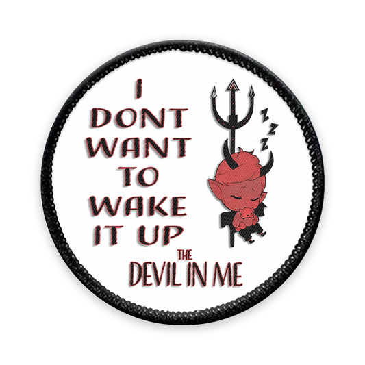 Devil in Me Circle Iron-on Patch