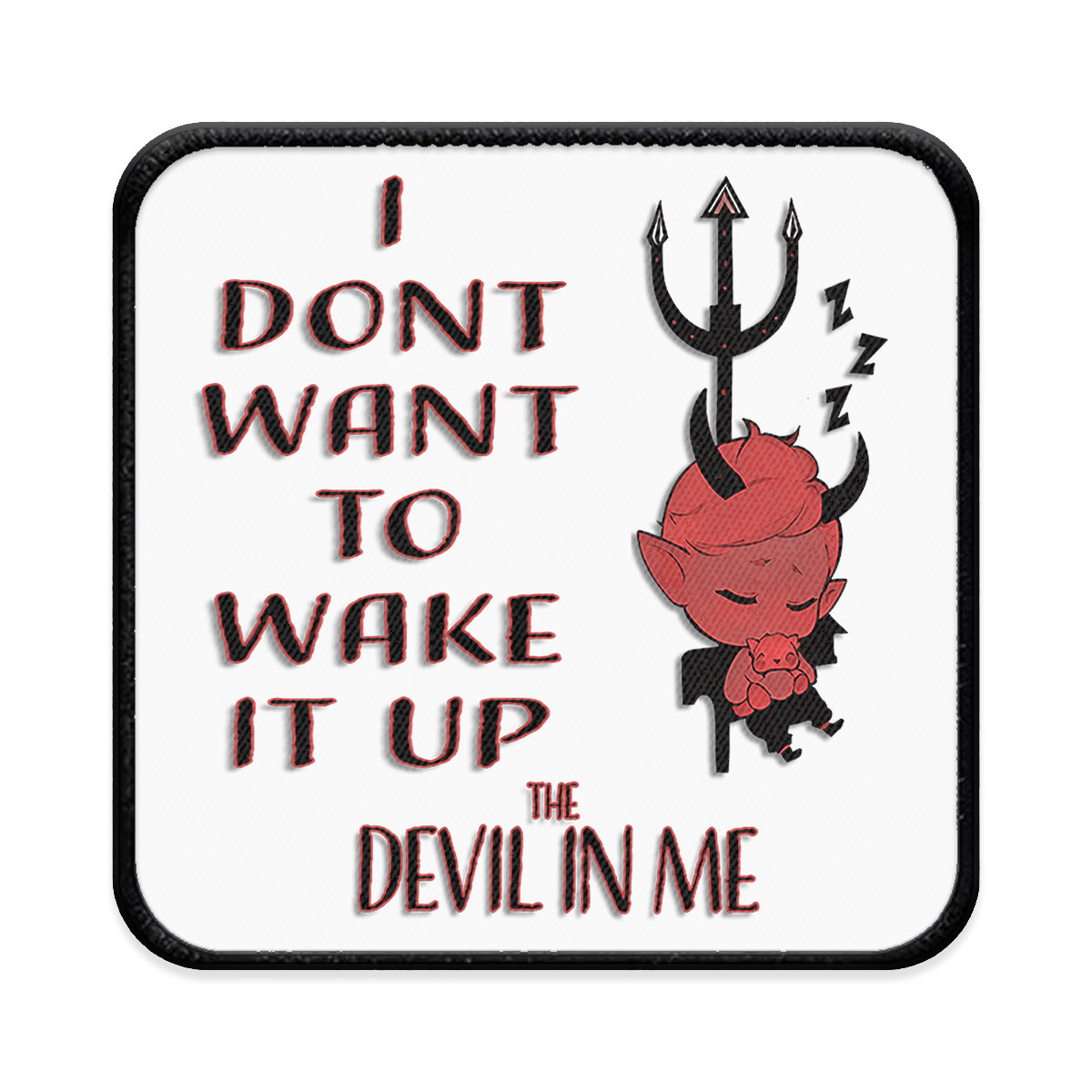 Devil in Me Square Iron-on Patch