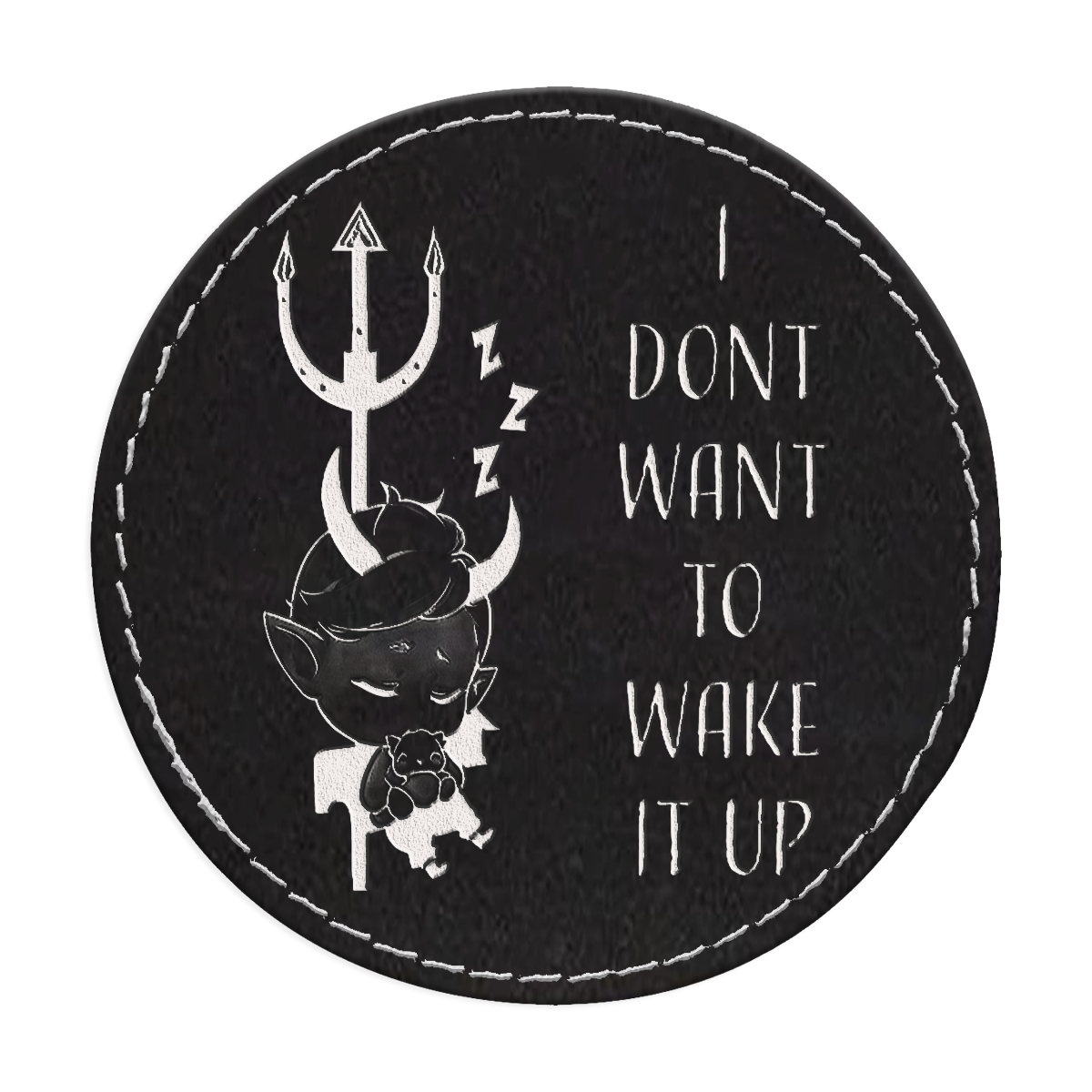 Devil in Me Circle Engraved Patch