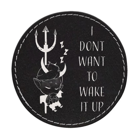 Devil in Me Circle Engraved Patch