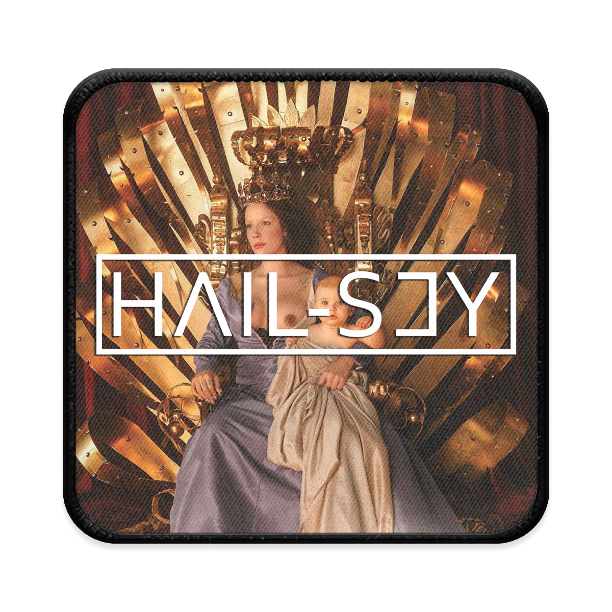 Hail-sey Square Iron-on Patch