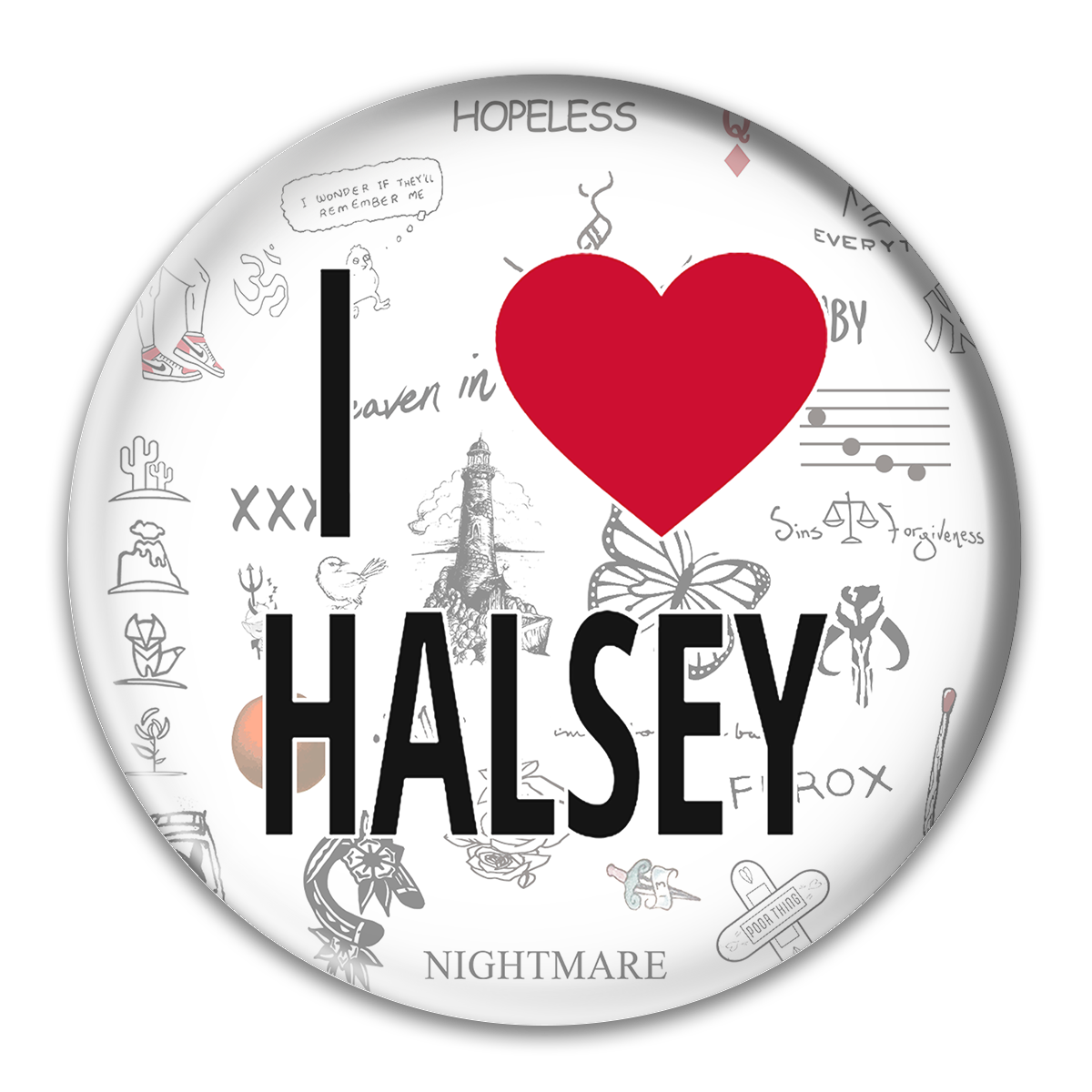 I Heart Halsey Button