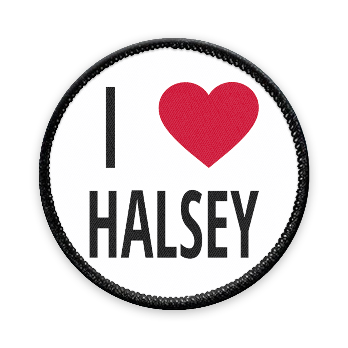 I Heart Halsey Circle Iron-on Patch