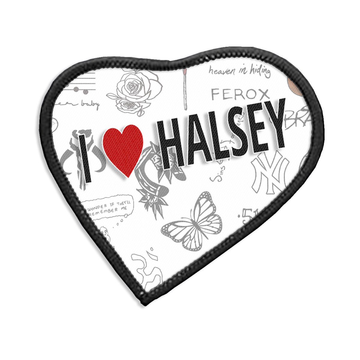 I Heart Halsey Heart Iron-on Patch