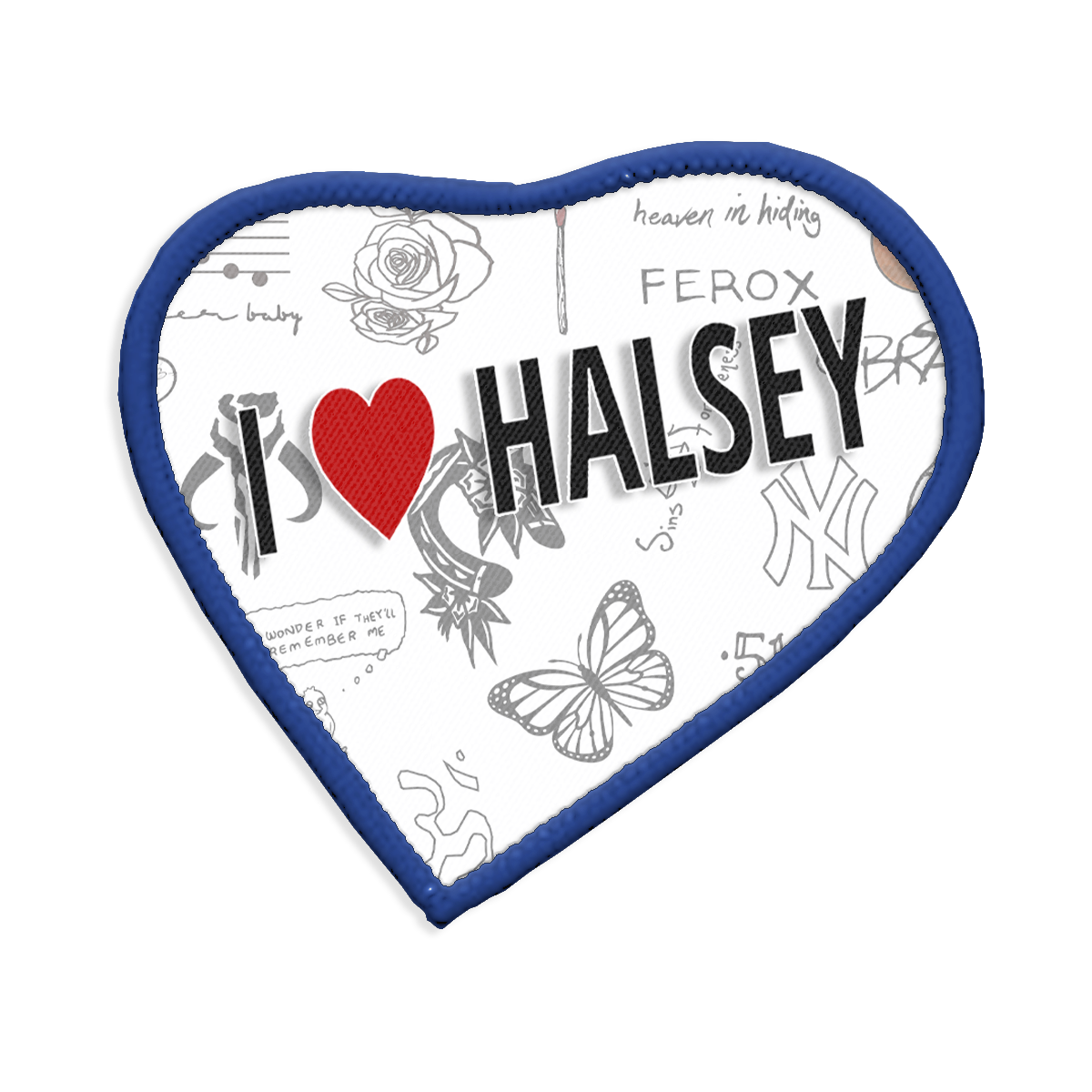 I Heart Halsey Heart Iron-on Patch