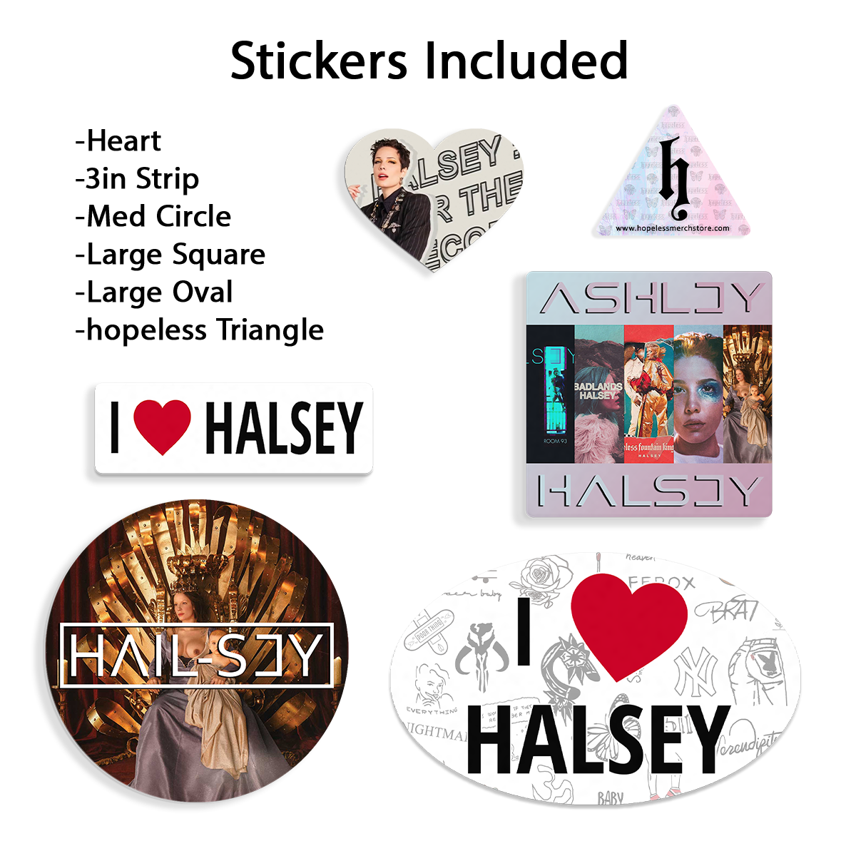 I Heart Halsey Sticker Board Set