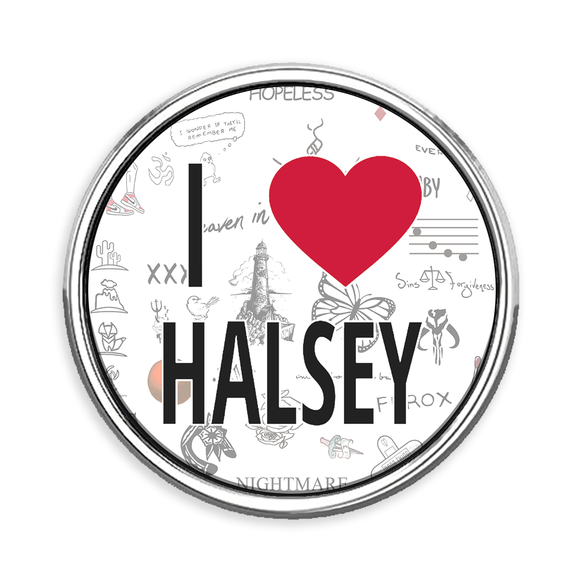 I Heart Halsey Lapel Pin